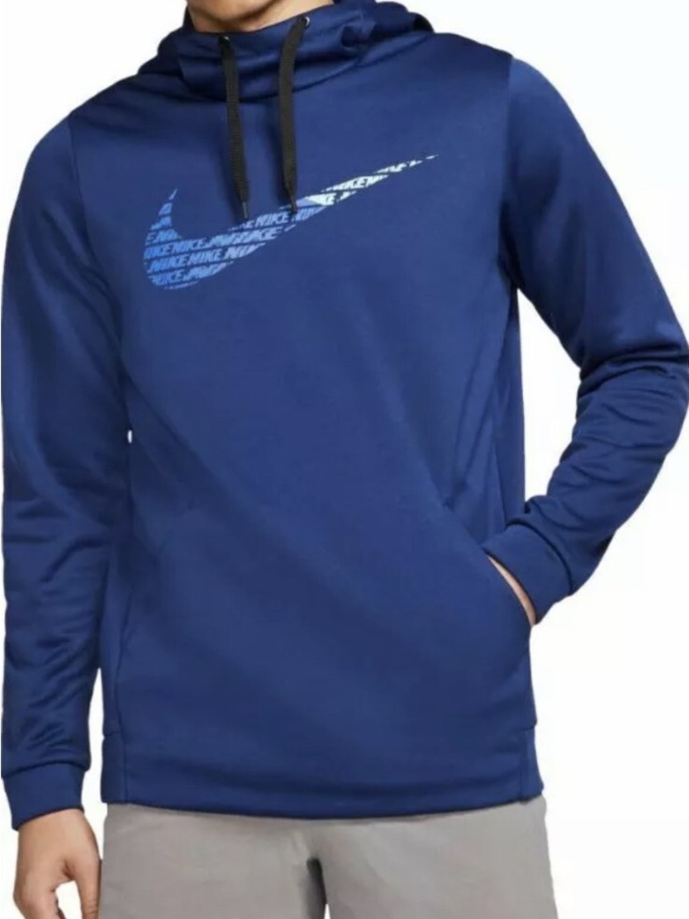 Nike Dri Fit Hoodie Medium Blue Sweatshirt